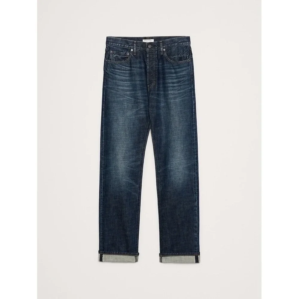 Banana Republic Selvedge Straight Jeans Dark Wash 34 New With Tags